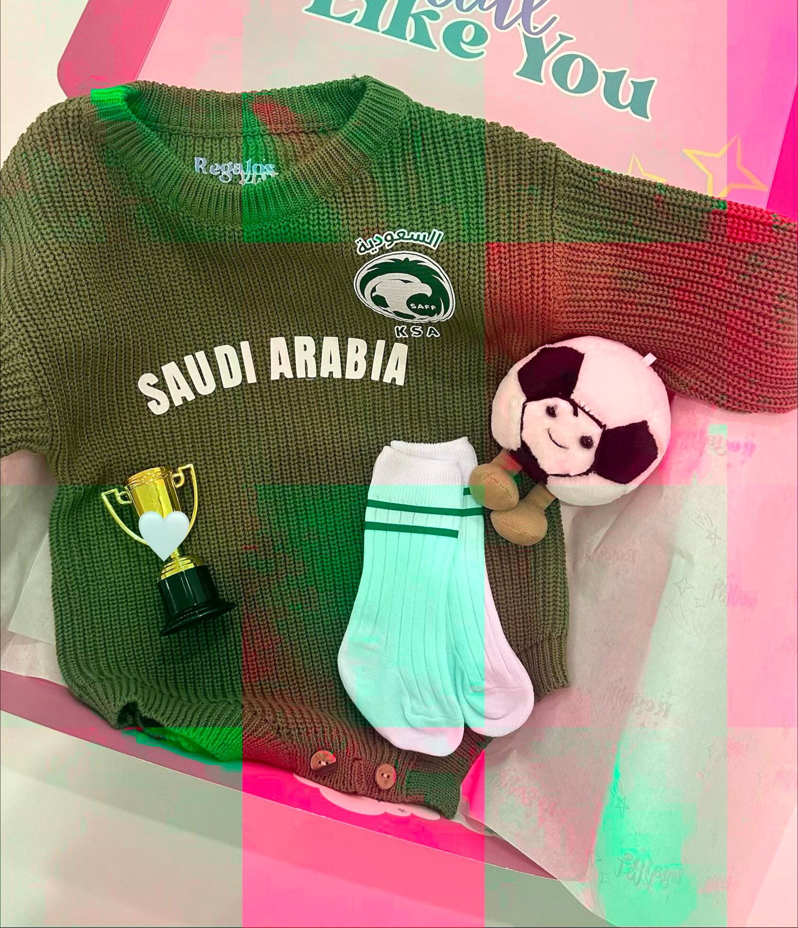 Saudi Arabia Baby Soccer Knit Set - Image 2