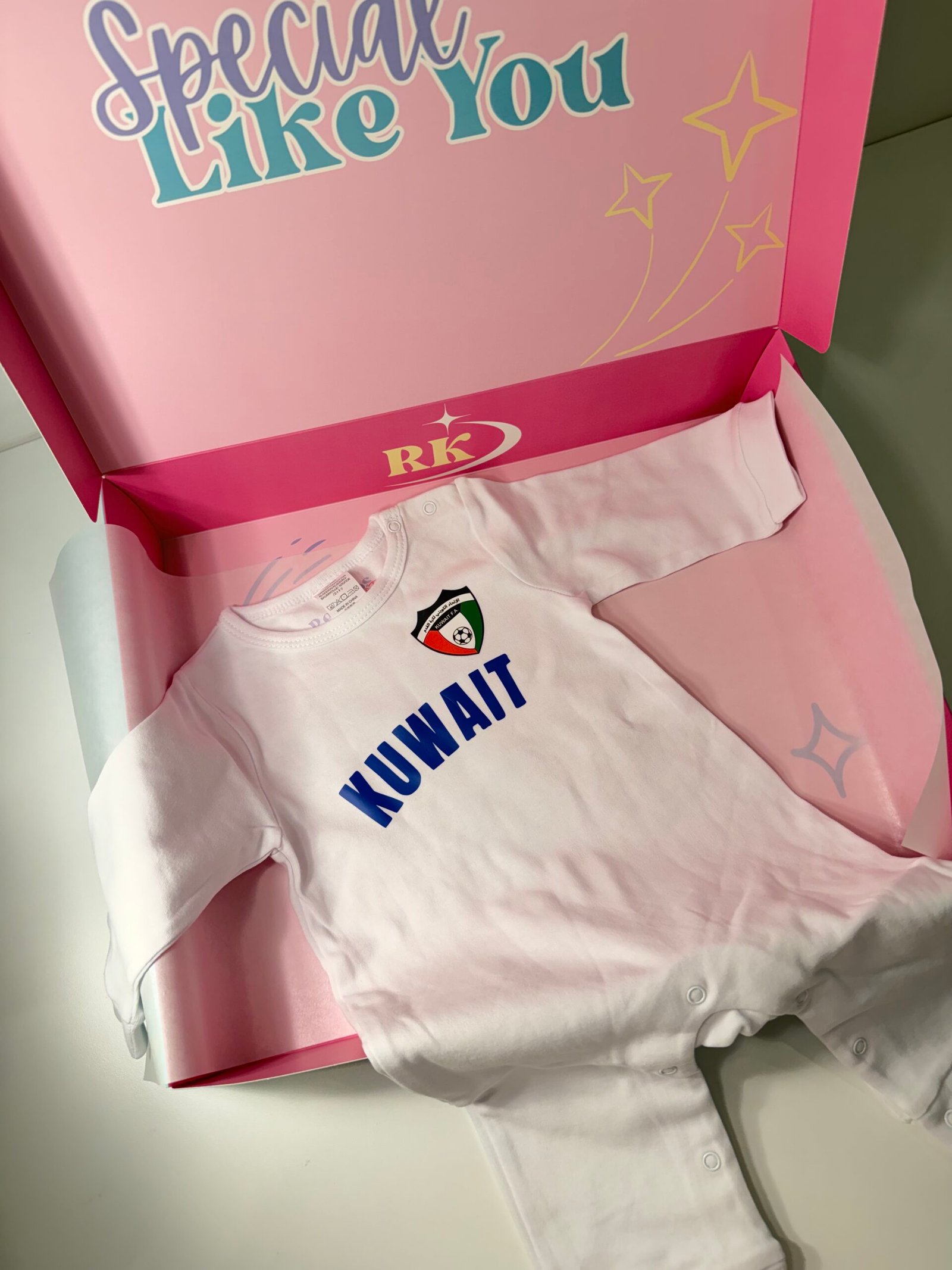 Kuwait Baby Soccer White Overall - Image 2