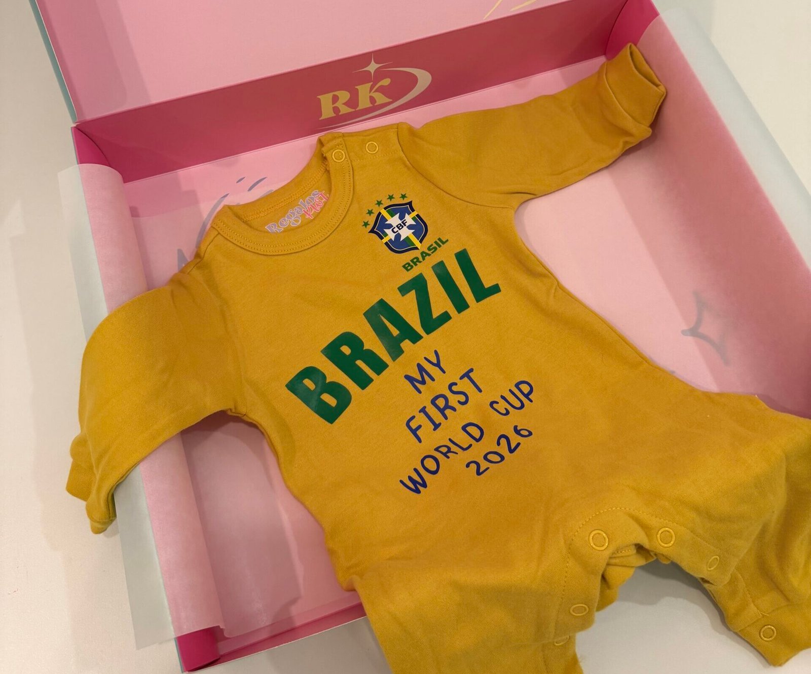 Brazil Baby World Cup Onesie - Image 3