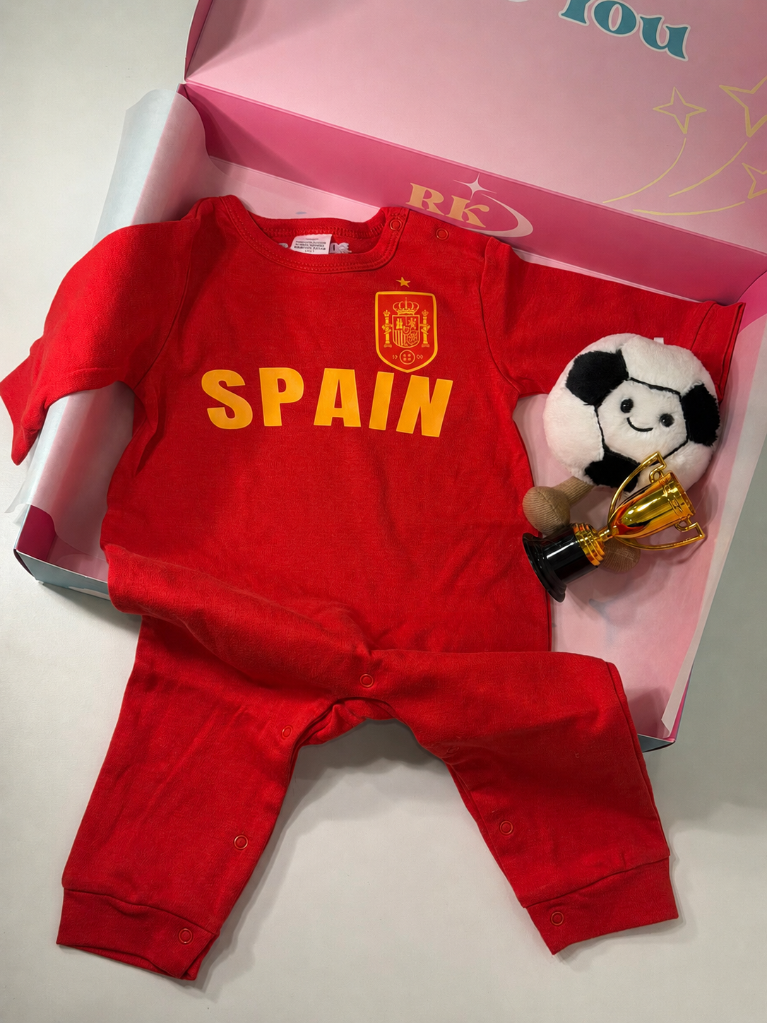 Spain Baby Soccer Onesie