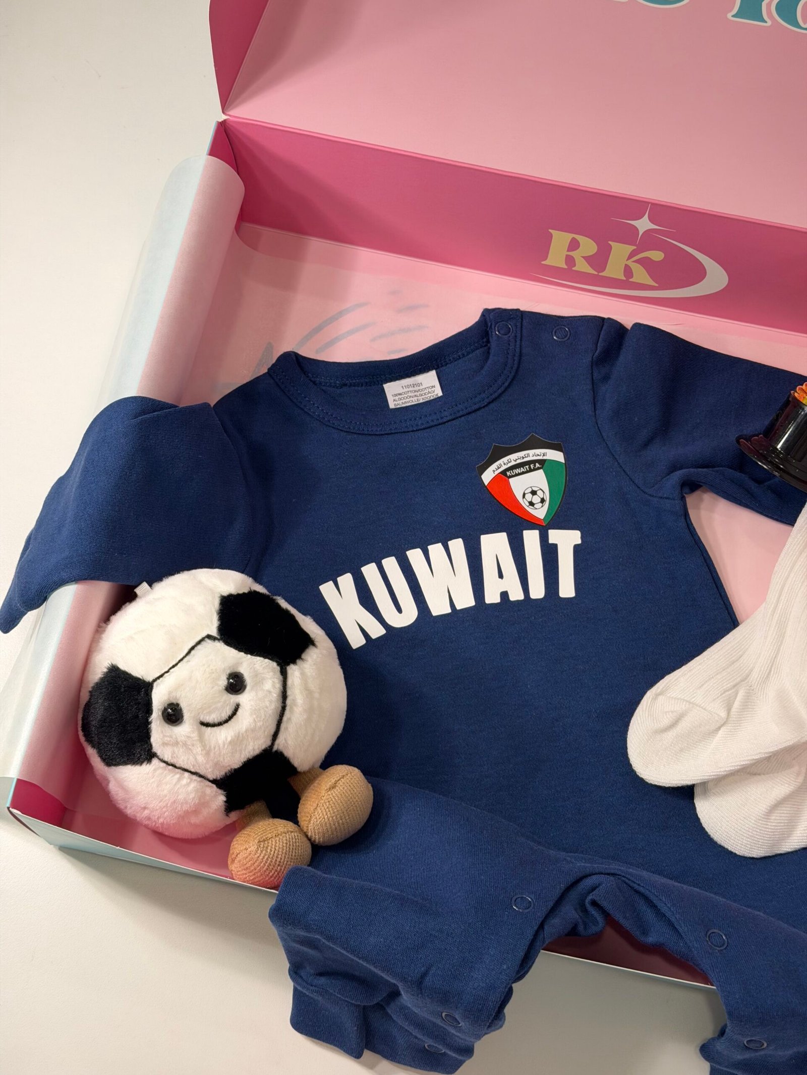 Kuwait Baby Soccer Navy Blue Overall - الصورة 4