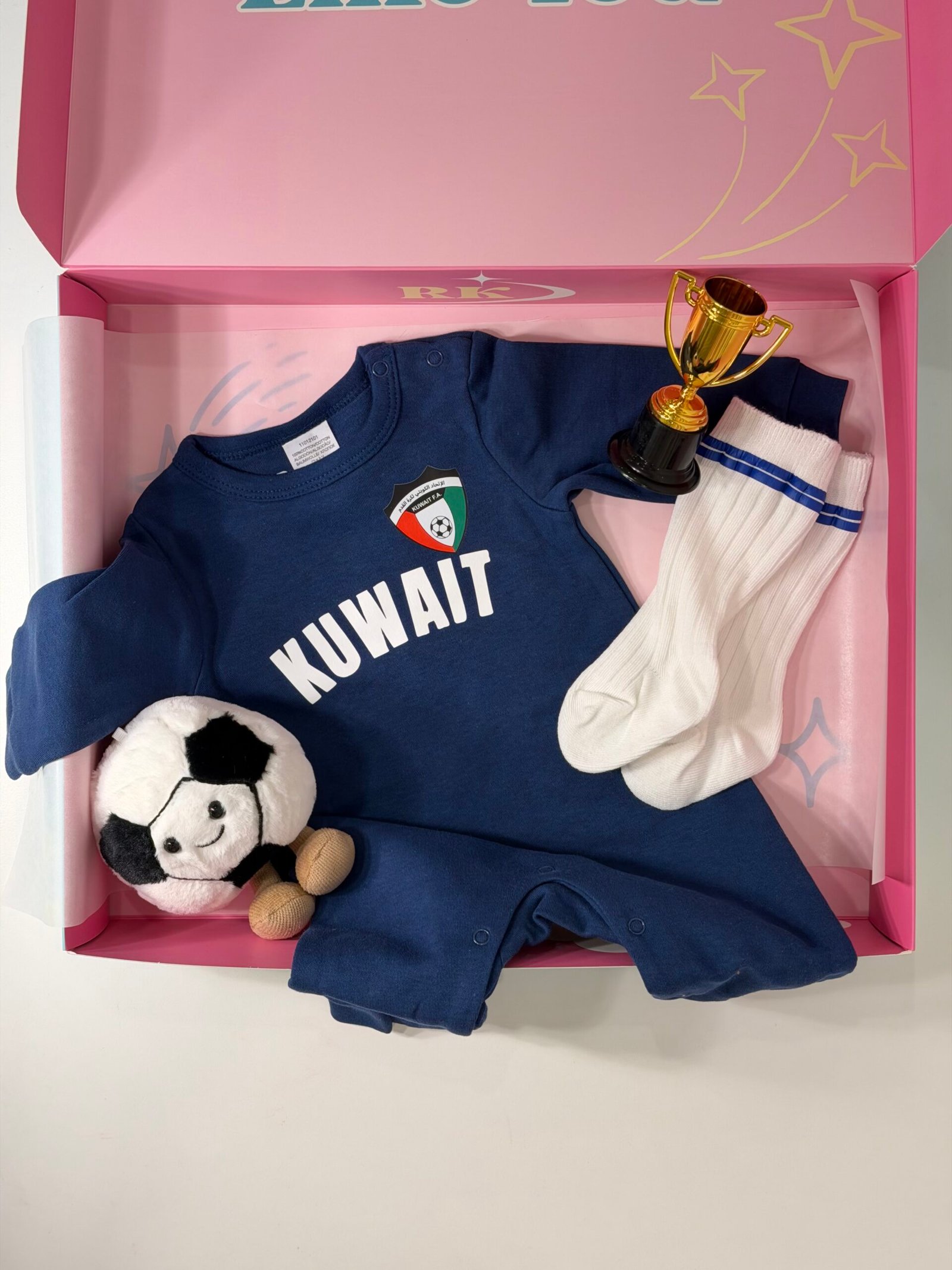 Kuwait Baby Soccer Navy Blue Overall - الصورة 2