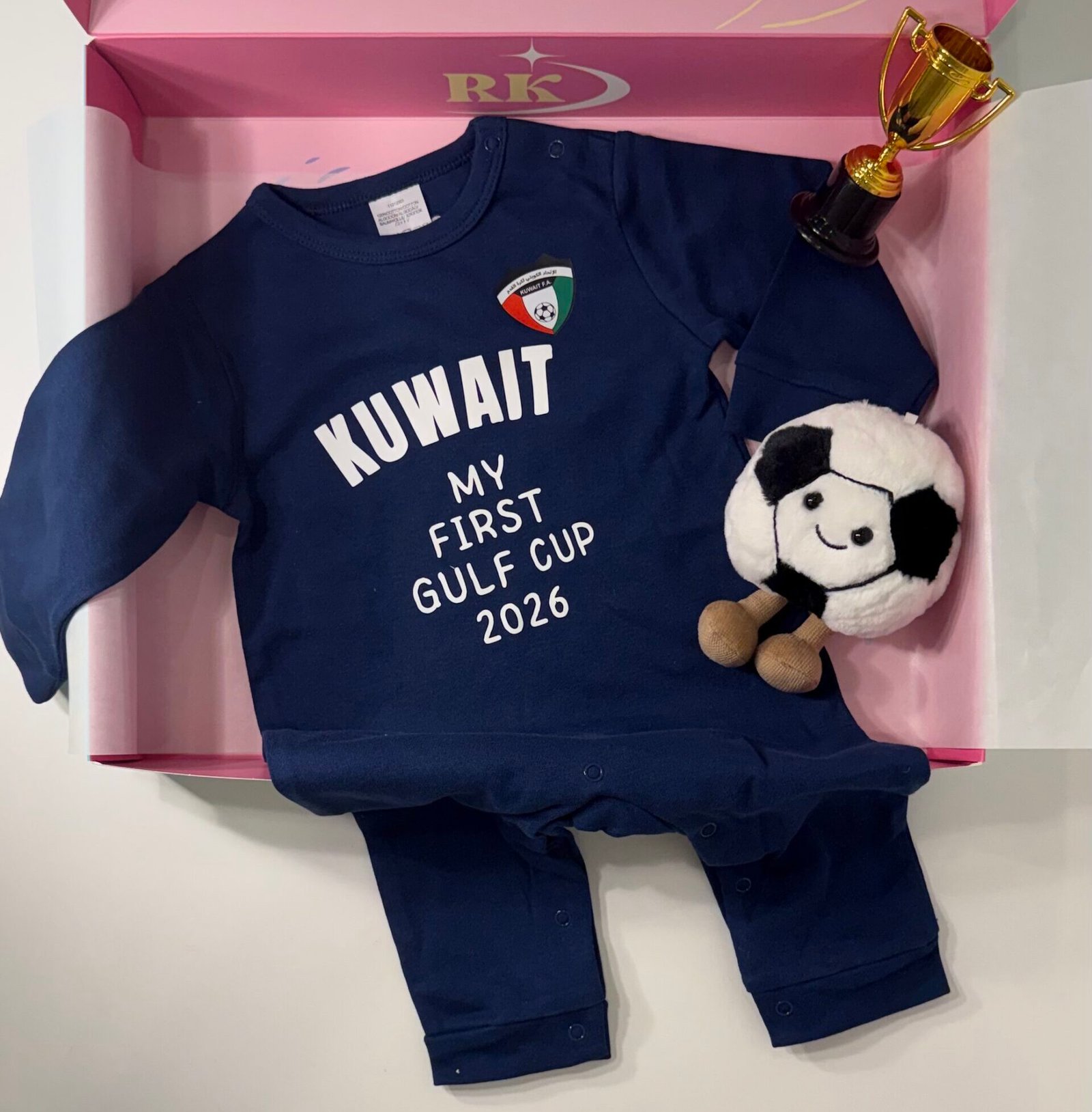 Kuwait Baby Soccer Navy Blue Overall