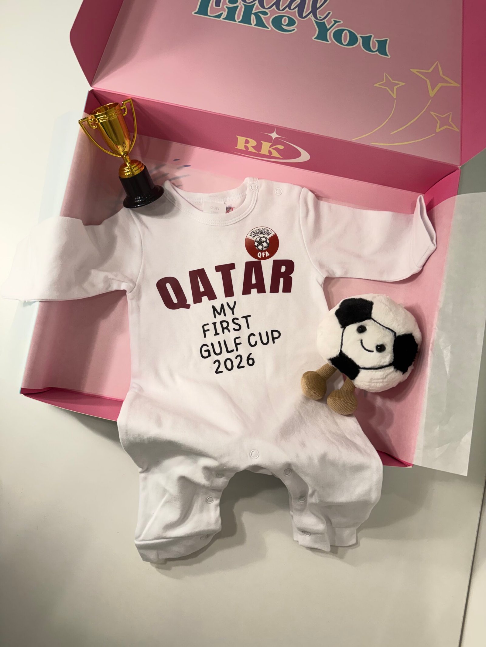 Qatar Baby Soccer Onesie - Image 3