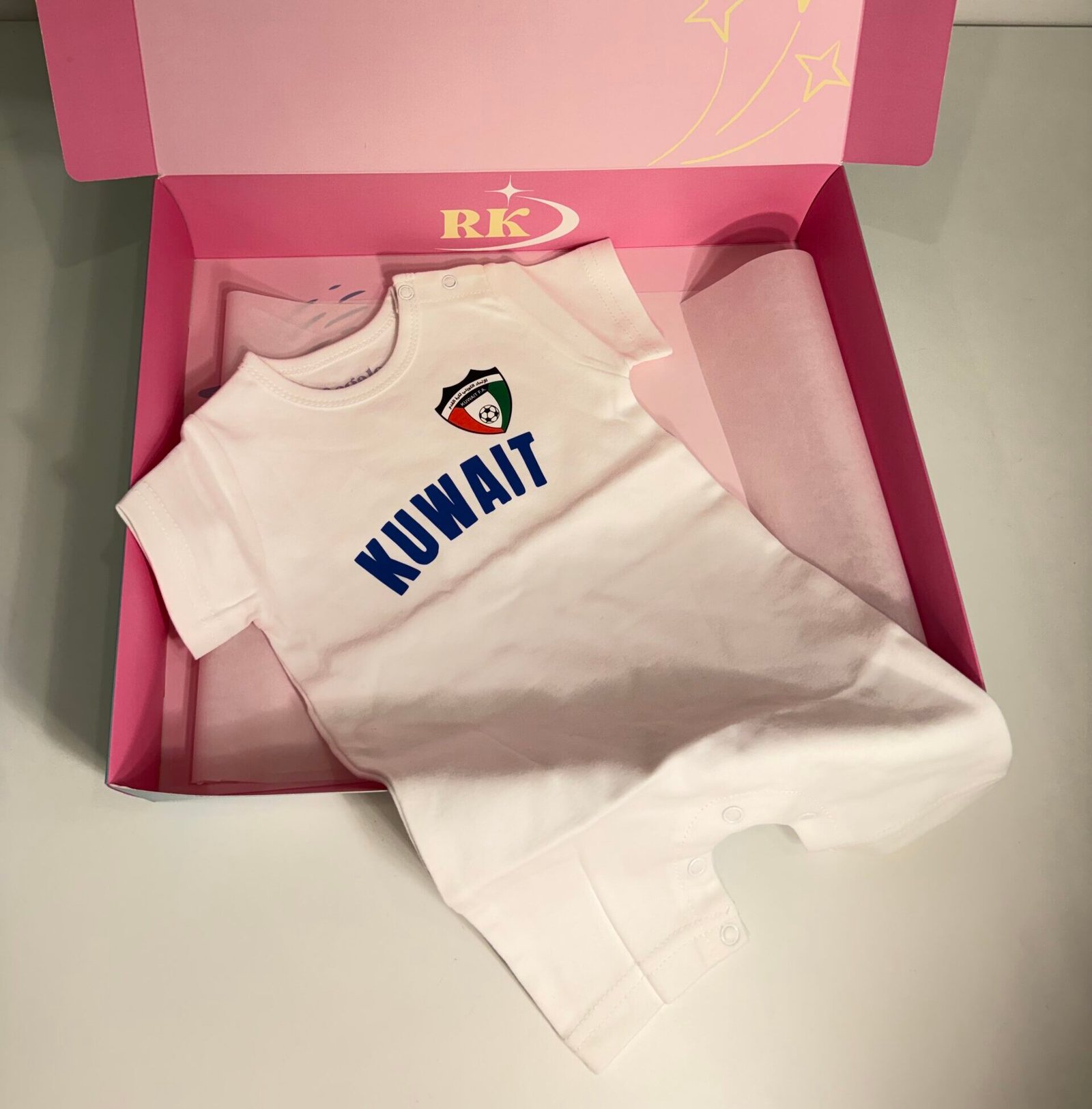 Kuwait Baby Soccer Half Sleeve Overall